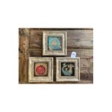 Oscar Stone Decor Çerçeveli Taş Duvar Dekoru Tablo 3'lü Set 20x20cm Şahmeran Nar Duası Yaşam Çiçeği 3CDD-40-422