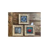 Oscar Stone Decor Çerçeveli Taş Duvar Dekoru Tablo 3'Lü Set 20X20Cm Semazen Nar 3Cdd-40-547