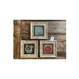 Oscar Stone Decor Çerçeveli Taş Duvar Dekoru Tablo 3'lü Set 20x20cm Yaşam Çiçeği Nar Dua Şahmeran 3CDD-40-451