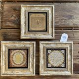Oscar Stone Decor Çerçeveli Taş Duvar Dekoru Tablo 3'lü Set Nal-ı Şerif Esmaül Hüsna Hilye-i Şerif