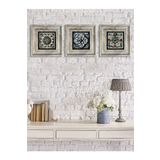 Oscar Stone Decor Çerçeveli Taş Duvar Dekoru Tablo Pano 3'lü 20 X 20 Cm 3CDD-40-039