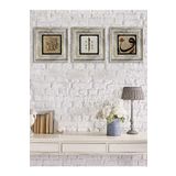 Oscar Stone Decor Çerçeveli Taş Duvar Dekoru Tablo Pano 3'lü 20 X 20 Cm Elif Allah Vav 3CDD-40-032