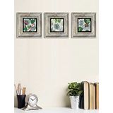 Oscar Stone Decor Çerçeveli Taş Duvar Tablosu 20 x 20 cm 3 lü set