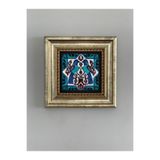 Oscar Stone Decor Çerçeveli Taş Duvar Tablosu 20 X 20 Cm Çini Desen Cdd-50-274