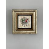 Oscar Stone Decor Çerçeveli Taş Duvar Tablosu 20 x 20 cm OSMANLI TUĞRA