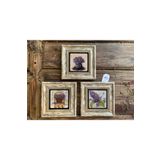 Oscar Stone Decor Çerçeveli Taş Tablo 20x20 cm 3 Lü Set 3CDD-40-301