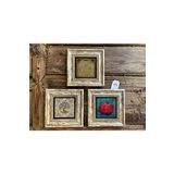 Oscar Stone Decor Çerçeveli Taş Tablo 20x20 cm 3 Lü Set Bereket Duası Nar Hayat Ağacı