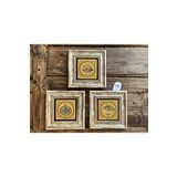 Oscar Stone Decor Çerçeveli Taş Tablo 20x20 cm 3 Lü Set Dua Seti