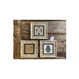 Oscar Stone Decor Çerçeveli Taş Tablo 20x20 cm 3 Lü Set Ebruli Esmaül Hüsna Fatma Ana Eli