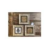 Oscar Stone Decor Çerçeveli Taş Tablo 20x20 cm 3 Lü Set Esmaül Hüsna Allah İsimleri Nazar Dua