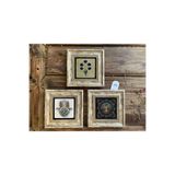 Oscar Stone Decor Çerçeveli Taş Tablo 20X20 Cm 3 Lü Set Fatma Ana Eli Hayat Ağacı Ebruli 3Cdd-40-262