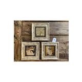 Oscar Stone Decor Çerçeveli Taş Tablo 20x20 cm 3 Lü Set Gustav Klimt Eserleri