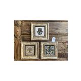 Oscar Stone Decor Çerçeveli Taş Tablo 20x20 cm 3 Lü Set Hayat Ağacı Fatma Ana Desen