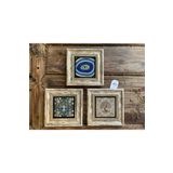 Oscar Stone Decor Çerçeveli Taş Tablo 20x20 Cm 3 Lü Set Horusun Gözü Hayat Ağacı 3CDD-40-276