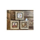 Oscar Stone Decor Çerçeveli Taş Tablo 20x20 cm 3 Lü Set İnsan Vav Elif Semazen Seti