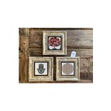 Oscar Stone Decor Çerçeveli Taş Tablo 20x20 cm 3 Lü Set Nar Ağacı Fatma Ana Nar Ağacı