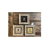 Oscar Stone Decor Çerçeveli Taş Tablo 20x20 cm 3 Lü Set New York Coffe Set Kahve Köşesi