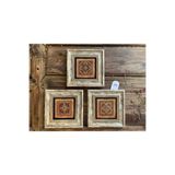 Oscar Stone Decor Çerçeveli Taş Tablo 20X20 Cm 3 Lü Set Old Pattern Set Eski Işleme Desenleri 3Cdd-40-321