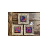 Oscar Stone Decor Çerçeveli Taş Tablo 20X20 Cm 3 Lü Set Renkli Desenler Color Tile 3Cdd-40-335