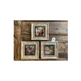Oscar Stone Decor Çerçeveli Taş Tablo 20x20 Cm 3 Lü Set Rönesans Tabloları Seti 3CDD-40-265