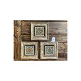Oscar Stone Decor Çerçeveli Taş Tablo 20X20 M 3 Lü Set Soft Desen Seti Pastel Tablo 3Cdd-40-324