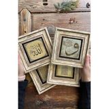 Oscar Stone Decor Çerçeveli Taş Tablo 20X20Cm 4'Lü Set(1115-384-538-463) Allah Vav Esmaül Ayetel 4-4Cdd-046