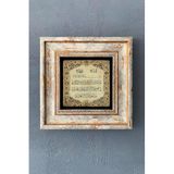Oscar Stone Decor Çerçeveli Taş Tablo- Duvar Dekoru 20x20 Cm-wall Decor Nazar Duası CDD-40-1195