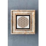 Oscar Stone Decor Çerçeveli Taş Tablo Duvar Dekoru 20x20 Cm Yaşam Çiçeği CDD-40-7774