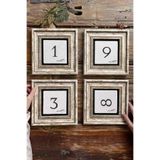 Oscar Stone Decor Çerçeveli Taş Tablo Duvar Dekoru 20x20cm 4'lü Set Atatürk Tabloları Seti 4-4CDD-071
