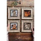 Oscar Stone Decor Çerçeveli Taş Tablo Duvar Dekoru 20x20cm 4'lü Set Melek Tabloları 4-4CDD-133
