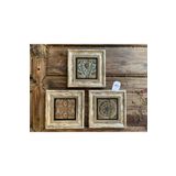 Oscar Stone Decor Çerçeveli Taş Tablo Set Eski Kapı Desenler 20x20 3lü 3CDD-40-266