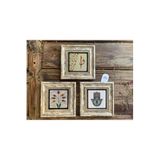 Oscar Stone Decor Çerçeveli Taş Tablo Vav Elif Fatma Ana Ebruli Desen 20X20 Cm 3 Lü 3Cdd-40-210