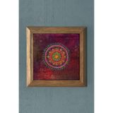 Oscar Stone Decor Çini Desen Masif Çerçeveli Taş Tablo 28X28 Cm Prmt2020-1226