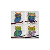 Oscar Stone Decor Doğaltaş Bardak Altlığı- 4 Lü Set (10 Cm X10 Cm) Ba400