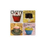 Oscar Stone Decor Doğaltaş Bardak Altlığı 4 Lü Set(10 Cm X10 Cm) Ba226