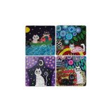 Oscar Stone Decor Doğaltaş Bardak Altlığı 4 Lü Set(10 Cm X10 Cm) Ba319