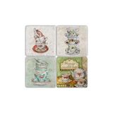 Oscar Stone Decor Doğaltaş Bardak Altlığı- 4 Lü Set(10 Cmx10 Cm) Ba458
