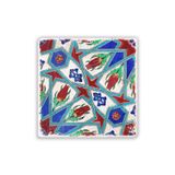 Oscar Stone Decor Doğaltaş Baskılı Bardak Altlığı Çini Desen 10 Cm X 10 Cm - Stone Coaster Dsn49-3