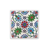 Oscar Stone Decor Doğaltaş Baskılı Bardak Altlığı Çini Desen 10 Cm X 10 Cm - Stone Coaster Dsn49-4