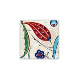 Oscar Stone Decor Doğaltaş Baskılı Bardak Altlığı Çini Desen 10 Cm X 10 Cm - Stone Coaster Dsn50-2