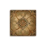 Oscar Stone Decor Doğaltaş Baskılı Bardak Altlığı Desen 10 Cm X 10 Cm - Stone Coaster Dsn64-3
