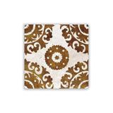 Oscar Stone Decor Doğaltaş Baskılı Bardak Altlığı Kakverengi Desenli 10 Cm X 10 Cm - Stone Coaster Dsn77-2