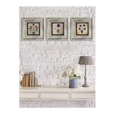 Oscar Stone Decor Doğaltaş Çerçeveli Duvar Dekorları Pano 20x20 Cm 3'lü Tablo 3CDD-40-009