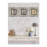 Oscar Stone Decor Doğaltaş Çerçeveli Duvar Dekorları Pano 20x20 Cm 3'lü Tablo 3CDD-40-010