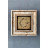 Oscar Stone Decor Dualı Ay Yıldız Çerçeveli Taş Tablo 20x20 cm CDD-40-1208