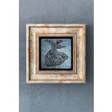Oscar Stone Decor Dualı Derviş Çerçeveli Taş Tablo 20x20 Cm-wall Decor CDD-40-1247