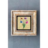 Oscar Stone Decor Ebru Çalışması Çerçeveli Taş Tablo 20X20 Cm-Wall Decor Cdd-40-1128