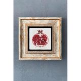 Oscar Stone Decor Evlerde Nar Bereketi Çerçeveli Taş Tablo 20X20 Cm-Wall Decor Cdd-40-1228