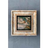 Oscar Stone Decor Gökteki Melekler Çerçeveli Taş Tablo 20x20 Cm-wall Decor CDD-40-1312