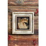 Oscar Stone Decor Gustav Klimt Çerçeveli Taş Tablo 20x20 Cm-wall Decor CDD-40-1335